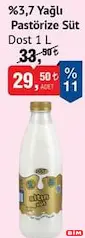 DOST %3,7 YAĞLI PASTÖRİZE SÜT 1 L